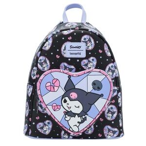 NEW Loungefly Sanrio Hello Kitty Kuromi Stained Glass Mini Backpack